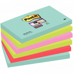 BLOCS POST-IT SUPER STICKY MIAMI 76x127MM LOT 6 BLOCS DE 90F. BP947