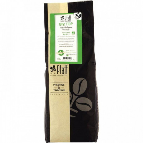 PAQUET DE CAFÉ EN GRAIN 1KG BIO 100% ARABICA