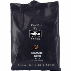 CAFE FILTRE DOSE POUR MACHINE MIKO DIAMANT NOIR 100% ARABICA 75GR (BTE 36 DOSES pour environ 720 cafés)