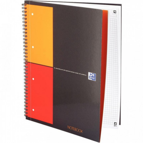 CAHIER SPIRALE NOTEBOOK A4+ 5X5 160P PERF.SCRIBZEE  80G COUV CARTE 100103664 FAB France PEFC OXFORD