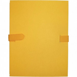 CHEMISE EXTENSIBLE À SANGLE VELCRO QUALITÉ TOILÉE FORMAT 24X32 CM JAUNE