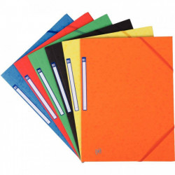 CHEMISES 3 RABATS ÉLASTIQUES TOP FILE+ CARTE LUSTRÉE 4/10E 390G LOT DE 50 ASSORT