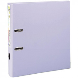 CLASSEUR À LEVIER EN PLASTIQUE PREM'TOUCH FORMAT A4 MAXI DOS 5 CM LILAS