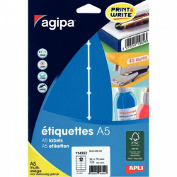 ÉTIQUETTES **ETUI DE 120** ADHÉSIVES 32X70MM BLEU