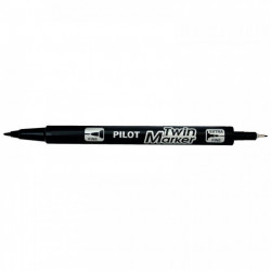 MARQUEUR NOIR PERMANENT TWIN MARKER  4902505342080