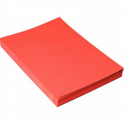 PAQUET DE 100 COUVERTURES GRAIN CUIR BRILLANT ROUGE