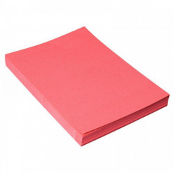 PLAT COUVERTURE GRAIN CUIR A4 ROUGE *PQT 100* 8011162