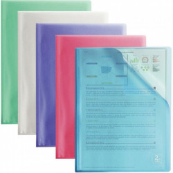 PROTÈGE-DOCUMENTS POLYPRO 2ND LIFE 40 POCHETTES / 80 VUES P/ A4 COLORIS ASSORTIS