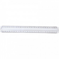 RÈGLE PLATE 2 BISEAUX TRIPLE DECIMETRE 30CM CRISTAL FTE330062