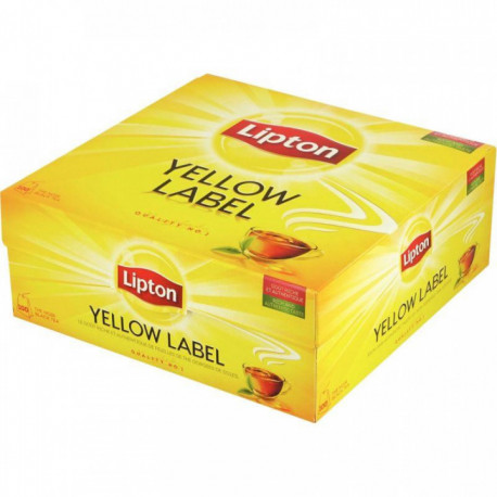 SACHETS DE THÉ NOIR LIPTON YELLOW FRAICHEUR 180G BOÎTE DE 100