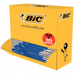 PACK 90+10 STYLOS BLEU BILLE M10 RÉTRACTABLES POINTE MOYENNE