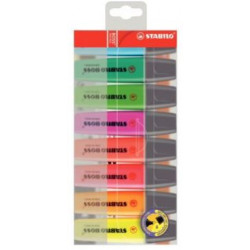 SURLIGNEURS ASSORTI STABILO BOSS POCHETTE DE 8 ENCRE FLUORESCENTE