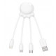 CABLE DE CHARGE 4 EN 1 LIGHTNING, TYPE-C, MICRO USB, USB MARQUAGE 1 COUL