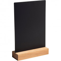 PORTE MENU ARDOISE SUR PIED EN BOIS A5