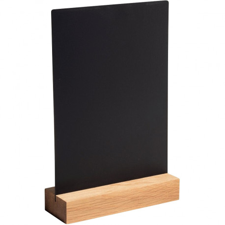 PORTE MENU ARDOISE SUR PIED EN BOIS A5