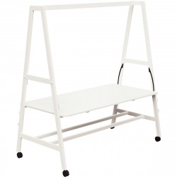 TABLE MOBILE L180XP90CM NOMAD PLATEAU BLANC/STRUCTURE BLANC