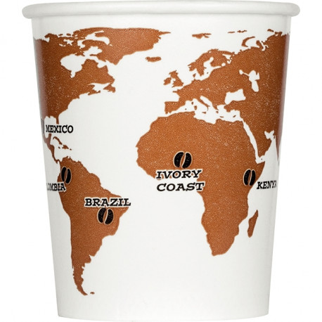 PAQUET DE 75 GOBELETS WORLD MAP 22 CL