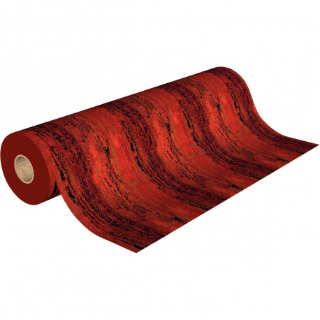 ROULEAU PAPIER CADEAU 0.70X50 MÈTRES ROUGE MARBRÉE