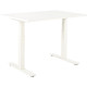 BUREAU ASSIS DEBOUT L120 CM BOOST PLATEAU BLANC/ PIÈTEMENT BLANC