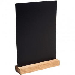 PORTE MENU ARDOISE SUR PIED EN BOIS A5