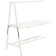 TABLE SUIVANTE L180XP90CM NOMAD PLATEAU BLANC/STRUCTURE BLANC