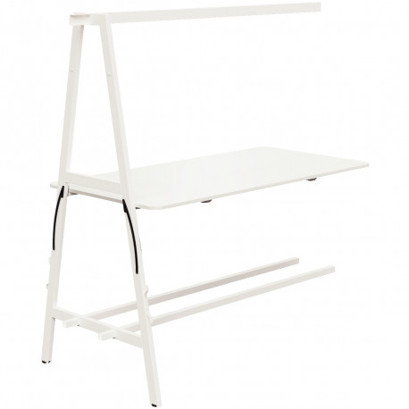 TABLE SUIVANTE L180XP90CM NOMAD PLATEAU BLANC/STRUCTURE BLANC