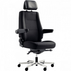 FAUTEUIL 24H TISSU NOIR