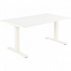 BUREAU ASSIS DEBOUT L160 CM BOOST PLATEAU BLANC/PIÈTEMENT BLANC