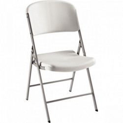 LOT DE 4 CHAISES PLIANTES BLANC