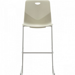 TABOURET TECSUP ASSISE BLANC/PIÈTEMENT FENÊTRE CHROMÉ