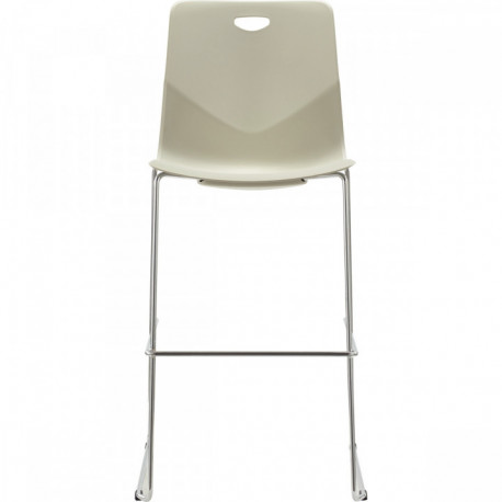 TABOURET TECSUP ASSISE BLANC/PIÈTEMENT FENÊTRE CHROMÉ