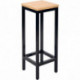 TABOURET H74CM PLATEAU HÊTRE/PIÈTEMENT NOIR