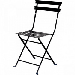 LOT DE 2 CHAISES PLIANTES EDEN NOIR