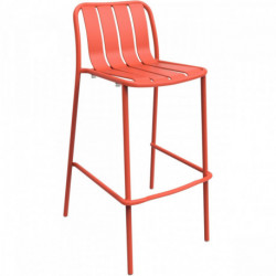 TABOURET HAUT AVEC DOSSIER VERANO PAPRIKA