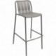 TABOURET HAUT AVEC DOSSIER VERANO GRIS