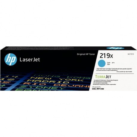 HP 219X TONER CYAN AUTHENTIQUE (W2191X)