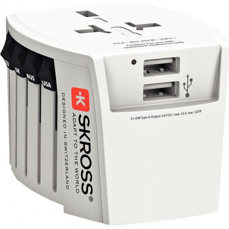 ADAPTATEUR VOYAGE 2PRISES USB A