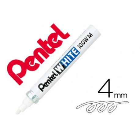 MARQUEUR BLANC PEINTURE PENTEL 100W-M